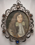 Miniaturporträt des Prince de Conti Louis Armand in Silberfiligranrahmen