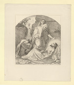 Der tote Jesus in der Grabeshöhle und die drei Marien (Stoll 5)