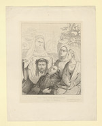 Mater Dolorosa, mit drei Frauen, Widmung der Frau von Arnswaldt (Stoll 2)