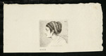 Die Bäckerin von Gaeta, Porträt im Profil nach links