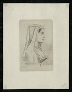 "Anunciata", junge Italienerin aus Camuzzi, Brustbild,  Porträt im Profil nach rechts