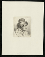 "Carlutschi", ein Kutscher aus Neapel, Brustbild,  Porträt im Profil nach rechts