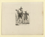 Bayrische Bauern vom Schliersee, Zwei Bauern in Tracht, der eine Flöte spielend, der andere Pfeife rauchend (Stoll 175)