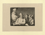 Kinderexamen, ein Geistlicher vier Kinder examinierend, ein zuhörender Mönch (Stoll 171)