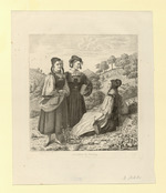 Drei Mädchen aus Goßfelden in Hinterländer Tracht (Stoll 163)