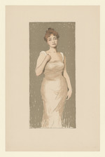 Frauentypus, aus: Mappe "Frauentypen vom Münchener Künstlerfest 1898" (10 Lithographien)