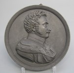 Großes Medaillon mit Porträt Kurfürst Wilhelms II. von Hessen