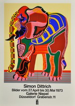 Plakat der Galerie Niepel in Düsseldorf: Simon Dittrich