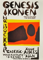 Plakat der Galerie Änne Abels: Genesis. Ikonen