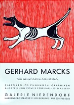 Plakat der Galerie Nierendorf zur Ausstellung "Gerhard Marcks zum neunzigsten Geburtstag"