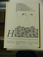 Plakat Galerie Mikro in Berlin: David Hockney, Complete Prints