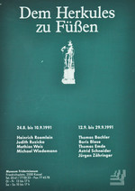 Plakat des Museum Fridericianum Kassel: Dem Herkules zu Füßen