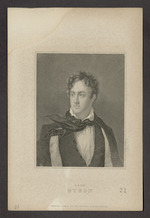 Lord Byron,  vermutlich aus: Meyers Conversations-Lexikon, aus Porträt-Gallerie gerühmter Fürsten, Staatsmänner, Feldherrn... in 220 Stahlstichen