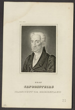 Ioannis Antonios Graf Capodistrias,  vermutlich aus: Meyers Conversations-Lexikon, aus Porträt-Gallerie gerühmter Fürsten, Staatsmänner, Feldherrn... in 220 Stahlstichen