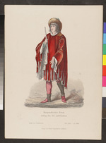 Burgundischer Fürst. Anfang des XV. Jahrhunderts. Blätter für Kostümkunde - Neue Folge, 37. Blatt
