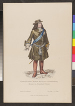 Kurfürst Friedrich Wilhelm der Große von Brandenburg. (Kostüm des Hosenband-Ordens). Blätter für Kostümkunde - Neue Folge, 55. Blatt