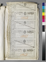 Bogen mit sechs Zinscoupons aus dem Königreich Westphalen       Nr. 5, 504