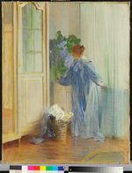 Die Frau des Malers am Fenster