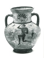 Amphora mit Komast