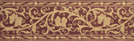 Papierbordüre mit Imitation einer Goldstickerei auf Seidengewebe