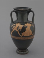 Nolanische Amphora mit Satyr und Mänade