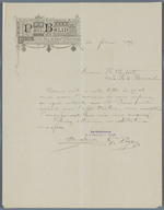 Schreiben der Nachlassverwaltung Manufaktur Paul Balin vom 22. Februar 1899