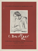 Ausstellungsplakat C. Bantzer, Marburg, 1957