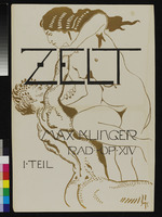 Zelt, Opus XIV, 1. Teil, Titelblatt, Leinen-Mappen Entwurf