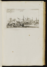 Seeschlacht mit zwei Booten im Vordergrund