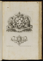 Wappen der Medici, gestützt von zwei Putten, die auf Löwen reiten