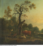 Landschaft mit Viehherde