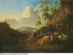 Landschaft mit Kühen
