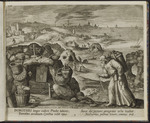 Der Eremit Dorotheus trägt Steine zu seiner Einsiedelei