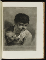 Büste eines Jungen mit Hund