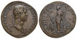 Hadrian / Hilaritas stehend mit Palmzweig und Füllhorn, vor ihr Knabe, hinter ihr Mädchen