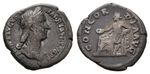 Hadrian für Sabina / Concordia sitzend mit Patera, Arm auf Spes-Statue, unter dem Sitz Füllhorn