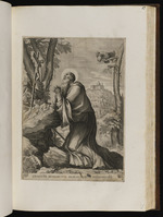 Der Hl. Benedikt, vor einem Kruzifix betend