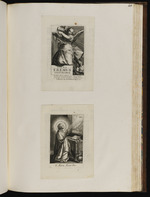 108. | Ein numerirtes Buch mit einer H. weibl: Familie, das zum Titel hat: Sacra Eremus / ascetriarum / 2. S. Maria Mater Dei | Abr. Bloemaert inv. B. A. / Bolsuerd sc. & exc.