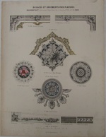 Verkaufslithographie "Rosaces et Ornements pour Plafonds"
