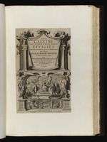Titelblatt für "Johan Calvini noviodunensis nova effigies"