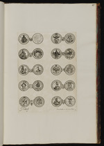 Vierte Platte: zehn Münzen in Vorder- und Rückansicht