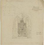 Eisenach, kath. Pfarrkirche St. Elisabeth, Entwurf zur Marienkapelle, Ansicht und Schnitt