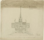 Eisenach, kath. Pfarrkirche St. Elisabeth, Entwurf zum Hochaltar, Vorderansicht