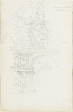 Florenz, Dom, Baptisterium S. Giovanni, Skizze, perspektivische Innenansicht