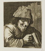 Mann mit Trinkkrug in der Hand