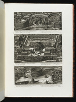 Seite mit drei Darstellungen von Gebäuden auf dem Marsfeld
