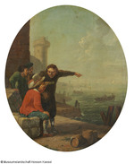 Vier Männer an einem Seehafen - Das Gesicht - Allegorie der fünf Sinne