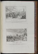 86. | Grosses Unglück, eine Frau geräth in Brand / Eine Lager=Scene | Jurÿ / __ ,, __ | C. C. Glassbach. / Jury. 1787.