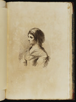 Studie einer Frau mit Kopftuch, nach links gewendet