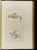 Oben: Soldat, den Blick nach oben gerichtet; unten: Laufender Soldat mit Tasche über der Schulter